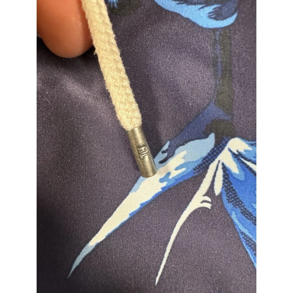 Vtg POLO RALPH LAUREN Swim Shorts Trunks Mens S Blue Hawaiian Floral Aloha‎ Pony